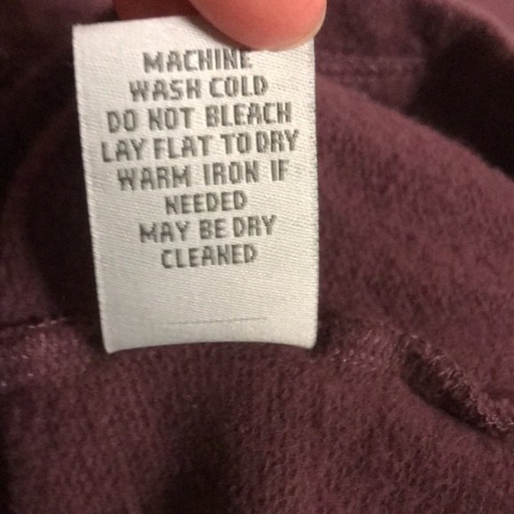 Soft Surroundings women’s tunic sweatshirt size M plum burgundy cowl neck cozy - Picture 8 of 10